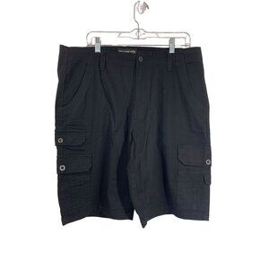 Iron Co. Mens Cargo Shorts Size 36 Black Cotton Blend